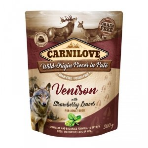 CARNILOVE DOG POUCH VENISON&STRAWBERRY 300G