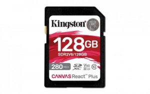 KINGSTON microSDXC Canvas 128GB React Plus UHS-II 280R/100W U3 V60 for Full HD/4K