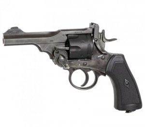 Rewolwer WEBLEY MKVI .455 Police kal.5,5 mm Diabolo łuski 6-strzał. lufa 4 CO2 Battlefield Ekp do17J
