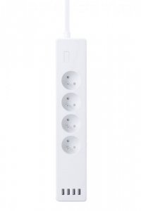 WOOX R4027 rozgałęziacz 4 x gniazdo sieciowe Wewnętrzna Biały