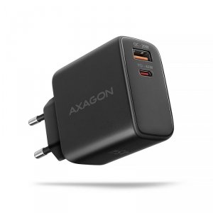 Axagon ACU-PQ45 QC 3.0, 4.0/AFC/FCP/PPS/PD, 45W, schwarz - Netzladegerät mit USB-A und USB-C Schnittstelle Telefon komórkowy, Sm