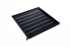Półka stała 19, 1U, gł. 450 mm, nośność 25 kg, mocowanie w 4 punktach, czarny,śruby i uchwyt w kpl.