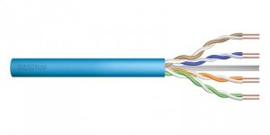 Kabel instalacyjny DIGITUS kat.6A, U/UTP, Dca, AWG 23/1, LSOH, 50m, niebieski