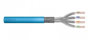 Kabel instalacyjny DIGITUS kat.6A, S/FTP, Eca, AWG23/1, LSOH, 50m, niebieski, ofoliowany