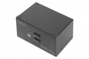 Digitus Przełącznik KVM, 2-portowy, podwójny wyświetlacz, 4K, HDMI®