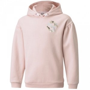 Bluza dla dzieci Puma Alpha Hoodie FL jasnoróżowa 589232 36 152cm