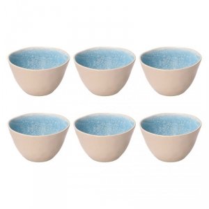 ROSE&TULIPANI CONCERTO FUSE AZZURRO Zestaw 6 małych misek 12 cm