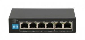 Extralink EUROS V2 | Switch PoE | 4x 100Mb/s PoE/PoE+, 2x RJ45 Uplink 100Mb/s, 60W