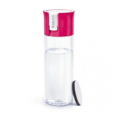 Butelka filtrująca Brita Fill&Go różówa + 4 filtry MicroDisc