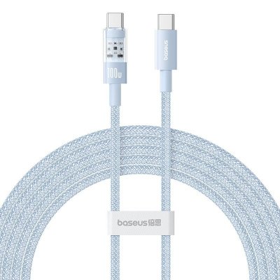 Kabel Baseus Gem Typ C-Typ C 100W 2m (niebieski)