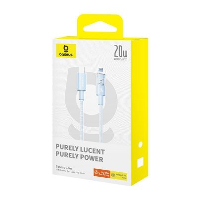 Kabel Baseus Gem USB C-IP 20W 1m (niebieski)