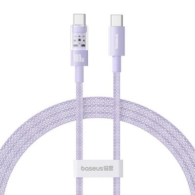 Kabel Baseus Gem Typ C-Typ C 100W 1m (fioletowy)