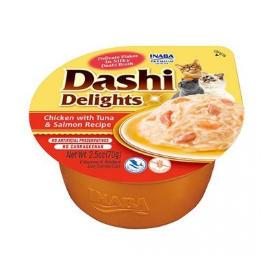 INABA Dashi Delights Kurczak Tuńczyk&Łosoś - Przysmak dla kotów - 70g