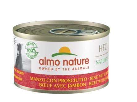 ALMO NATURE HFC Natural wołowina i szynka - karma mokra dla dorosłych psów  -  95 g