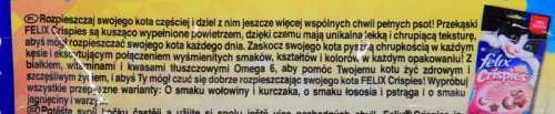 FELIX Crispies Wołowina, Kurczak - przysmak dla kota - 45 g