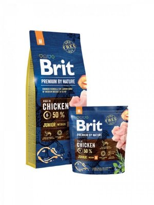 BRIT PREMIUM BY NATURE Junior M - sucha karma dla szczeniąt średnich ras - 3 kg