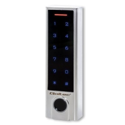 QOLTEC ZAMEK SZYFROWY DOTYKOWY TITAN Z CZYTNIKIEM LINII PAPILARNYCH | RFID | BT 4.0 | KOD | KARTA | BRELOK | DZWANEK | IP68