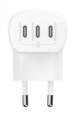 Ładowarka Belkin BoostCharge 3 Port USB-C PD 3.1 PPS Wall Charger 67W White