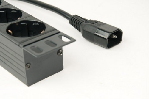 GEMBIRD LISTWA ZASILAJĄCA RACK 19&quot; PDU EG-PDU-014-C14 1U, 10A, 8X SCHUKO, WTYK C14, KABEL 3M