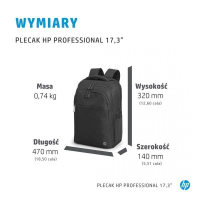 Plecak HP Professional  Laptop Backpack do notebooka 17,3&quot; czarny 500S6AA