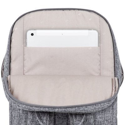 RIVACASE PLECAK NA LAPTOP 15,6&quot; ANVIK, JASNY SZARY, Z MATERIAŁU WODOODPORNEGO