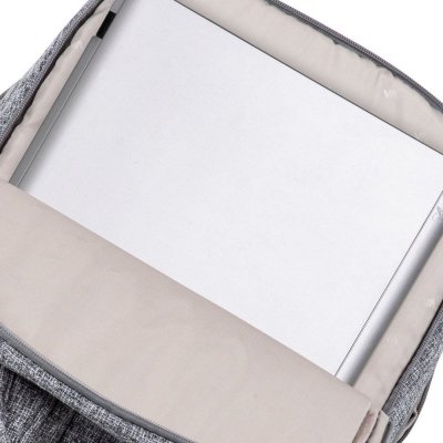 RIVACASE PLECAK NA LAPTOP 15,6&quot; ANVIK, JASNY SZARY, Z MATERIAŁU WODOODPORNEGO