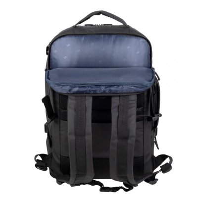RIVACASE PLECAK NA LAPTOP 17,3&quot; TEGEL ECO, CZARNY, MATERIAŁ WODOODPORNY, EKO RPET, KIESZENIE NA SMARTFON, DOKUMENTY,AKCESOR