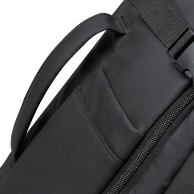 RIVACASE PLECAK NA LAPTOP 17,3&quot; TEGEL ECO, CZARNY, MATERIAŁ WODOODPORNY, EKO RPET, KIESZENIE NA SMARTFON, DOKUMENTY,AKCESOR