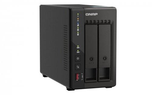 Qnap TS-253E-8G, Tower, 2 x 2.5&quot;/3.5&quot; SATA, Intel Celeron J6412 4C/4T, 8 GB DDR4 onboard not expandable, 2 x 2.5GbE, E