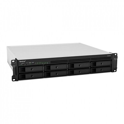 NAS Synology RS1221RP+; 2U RACK; 8x (3.5&quot; SATA HDD/2.5&quot; SATA HDD); AMD Ryzen V1500B; 4 GB DDR4 ECC SODIMM, 4x 1GbE RJ-