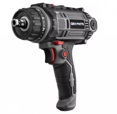 Wiertarko-wkrętarka sieciowa 300W Graphite uchwyt samozaciskowy 10mm  z walizką