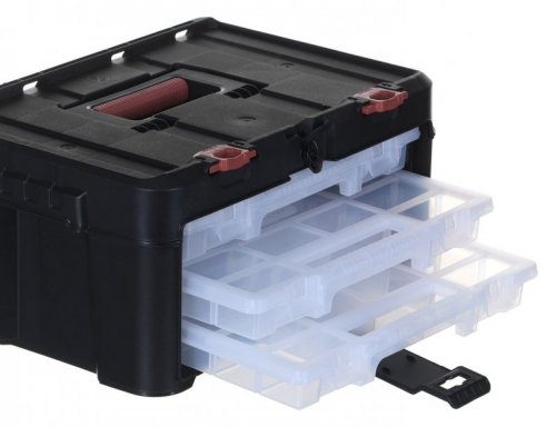 Skrzynia narzędziowa z 3 organizerami Stack n Roll