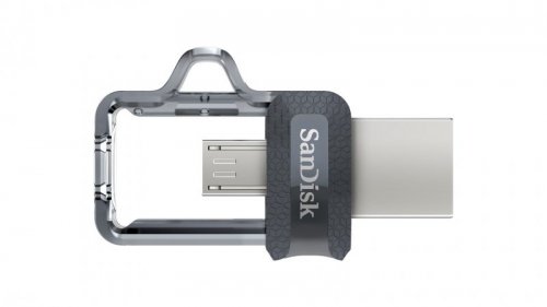 Pendrive SanDisk ULTRA SDDD3-128G-G46 (128GB; microUSB, USB 3.0; kolor szary)