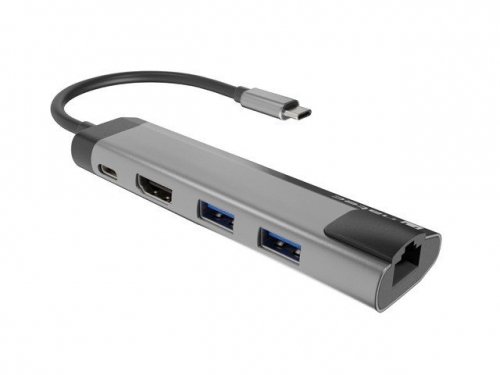 NATEC MULTIPORT FOWLER GO USB-C -&gt; HUB USB 3.0 X2, HDMI 4K, USB-C PD, RJ45 NMP-1985