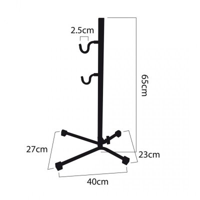 MACLEAN ROWEROWY UCHWYT SERWISOWY, STAL, MAX OBCIĄŻENIE 20KG, PASUJE DO ROWERÓW MTB Z KOŁAMI DO 27,5&quot; MC-434