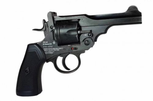 Rewolwer WEBLEY MKVI .455 Police kal.5,5 mm Diabolo łuski 6-strzał. lufa 4&quot; CO2 Battlefield Ekp do17J
