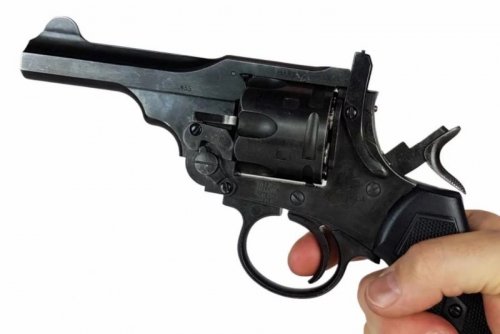 Rewolwer WEBLEY MKVI .455 Police kal.5,5 mm Diabolo łuski 6-strzał. lufa 4&quot; CO2 Battlefield Ekp do17J