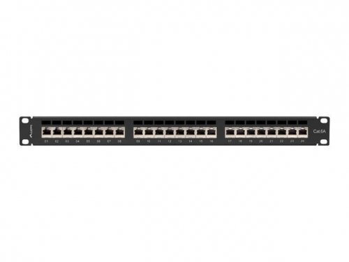 LANBERG PATCH PANEL 24 PORT 1U 19&quot; KAT.6A FTP CZARNY PPSA-1024-B