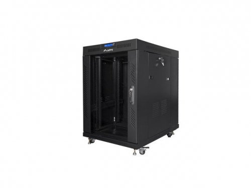 LANBERG SZAFA STOJĄCA RACK 19&quot; 15U 600X800 DRZWI SZKLANE LCD CZARNA FF01-6815-12BL (FLAT PACK)