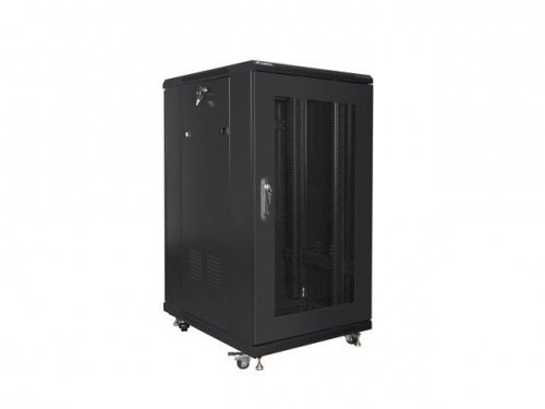 LANBERG SZAFA RACK STOJĄCA 19&quot; 22U 600X800 DRZWI PERFOROWANE CZARNA (FLAT PACK)