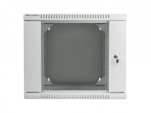 Szafa rack Lanberg WF02-6609-10S (9U; 502mm / 600mm / 600 mm; wisząca; Szklane; 19&#039;&#039;; kolor szary)
