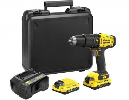 wiertarko-wkrętarka udarowa 18v fatmax v20 2x1,5ah kufer