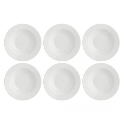 LA PORCELLANA BIANCA ESSENZIALE Zestaw 6 talerzy do zupy z rantem 23 cm