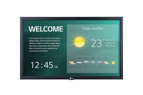 LG 22SM3G-B Digital signage display 54,6 cm (21.5&#039;) IPS Wi-Fi 250 cd/m2 Full HD Czarny Procesor wbudowany 16/7