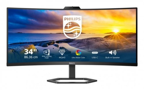 Philips | 34E1C5600HE/00 | 34 &quot; | VA | 3440 x 1440 pikseli | 21:9 | 4 ms | 300 cd/m2 | Czarny | Ilość portów HDMI 1 | 100 H