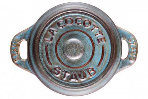 STAUB Mini Cocotte Okrągły 4 szt. - 200 ml 40508-160-0 Antyczny turkusowy