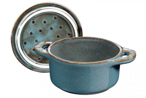 STAUB Mini Cocotte Okrągły 4 szt. - 200 ml 40508-160-0 Antyczny turkusowy