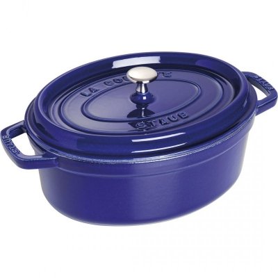 Garnek żeliwny owalny Staub - 4.2 ltr, Niebieski