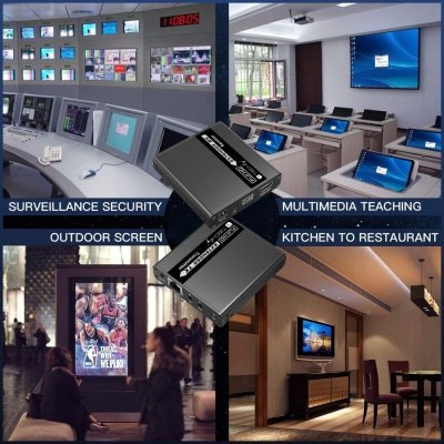 Techly IDATA EXT-E223 przedłużacz AV Nadajnik i odbiornik AV Czarny