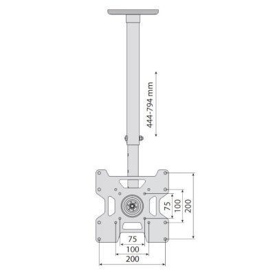 Techly ICACPLB906 94 cm (37&quot;) Czarny